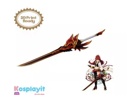 Elsword - Elesis Blazing Heart Sword Digital 3D Model