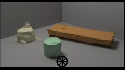Fantasy bench and stumps 3D print model
