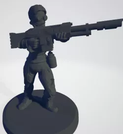 Female Guardsman with Lasgun (penal legion)