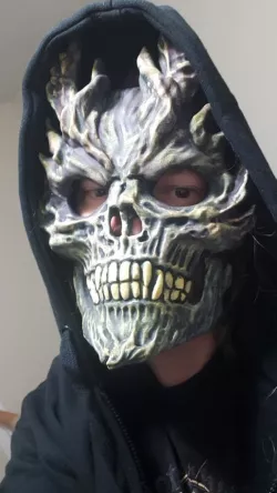 Flaming Skull Mask