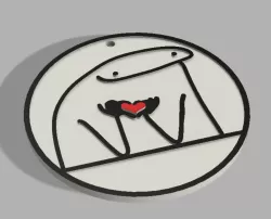 Flork love for valentine (Optimized for 3d printing)