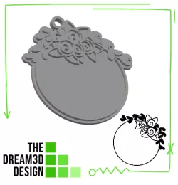 FLOWER FRAME 01 KEYCHAIN