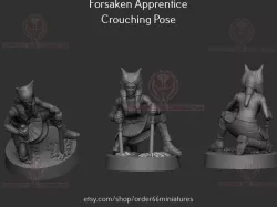 Forsaken Apprentice Crouching Pose - Legion Scale
