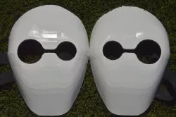 Gagi and Guge's masks from tokyo ghoul