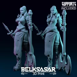 Girl Monster Hunter Normal and Topless 3D print model