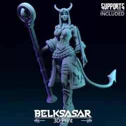 Girl Tiefling Wizard 3D print model