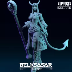Girl Tiefling Wizard Nude 3D print model