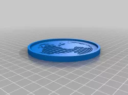 Globe Coaster (remixed from Globe Stencil STL)