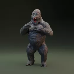 Gorilla pounding chest - pre supported