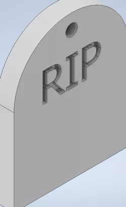 Gravestone keychain
