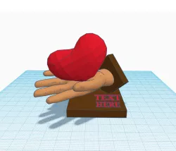 Hand holding heart, Love gift