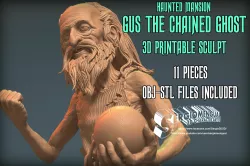 Haunted Mansion Gus The Chained Ghost 3D Printable Sculpt