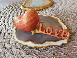 Heart Star and Love text