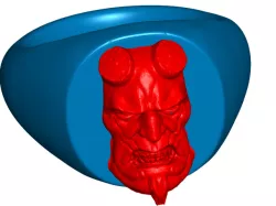 HellBoy Signet Ring with Resizing Instructions