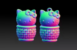 Hello kitty basket pendant