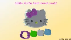 hello kitty MOLD: BATH BOMB, SOLID SHAMPOO
