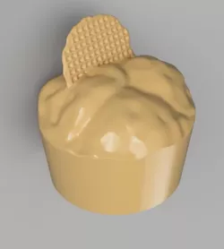Ice cream with waffle 2
