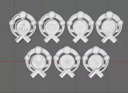 Inazuma Genshin Impact Element Pendant