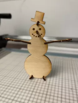 Interlocking Snowman Model Kit For Laser Cutting