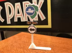 Jurassic Park Pinball East Dock sign for Data East
