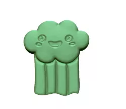 Kawaii Rainbow Cloud STL FILE FOR 3D PRINTING - LASER CNC ROUTER - 3D PRINTABLE MODEL STL MODEL STL DOWNLOAD BATH BOMB/SOAP