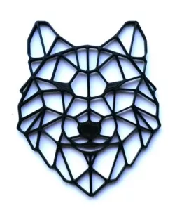 lowpoly husky haed head