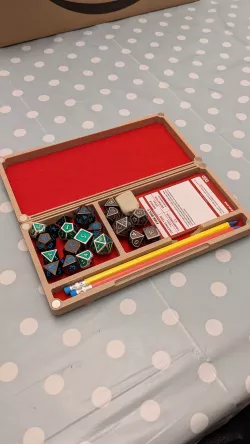Magnetic Dice Vault - Dice, spell cards, pencil/rubber - D&D, Pathfinder,