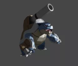 Mega Blastoise Low Poly