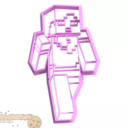 Minecraft alex Cookie cutter & Stamp