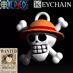 MONKEY D. LUFFY 3D SKULL - KEYCHAIN