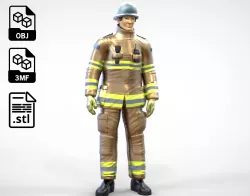 N2 Firefighter or fireman Extinguishing fire