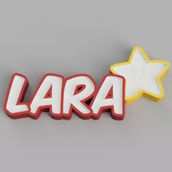 NAMELED LARA (WITH STAR) - LED LAMP WITH NAME