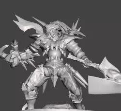 NIGHTMARE - SOUL CALIBUR  Articulated with 2 Soul Edge Swords HIGH POLY STL for 3D Printing
