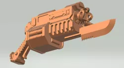 ogryn ripper gun and ogrin machete