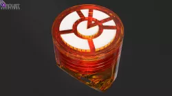 Orange Lantern Ring with LED light Agent Orange