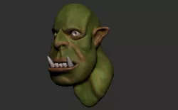 Orc Head Sculpt 3d models & Print