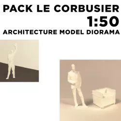PACK LE CORBUSIER 1:50 ARCHITECTURE MODEL DIORAMA