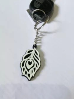 Peacock Feather Keychain