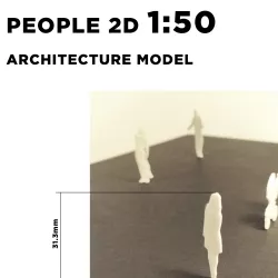 PEOPLE MEN WOMAN 2D 1:50 | MODULOR LE CORBUSIER SANAA | ARCHITECTURE MODEL DIORAMA