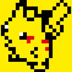 Pikachu 8 bit Pokémon keychain