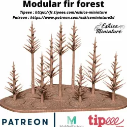 Pine Forest - 28mm for wargame