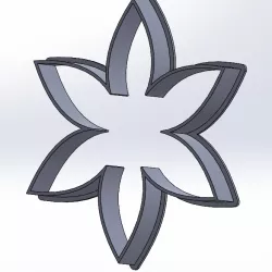 Pointed flower cookie cutter