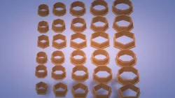 polymer clay cutter shape .pentagon,haxagon,heptagon, octagon,nanogon, decagon