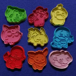 Set Cookie Cutter Pokemon x 9