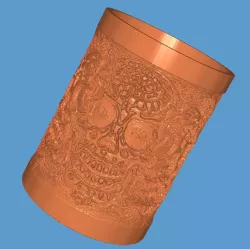 Skull Pen Holder (light effects)