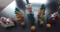 sleigh, santa, man, tree, gifts stl file, gcode artillery sidewinder x1 and profile