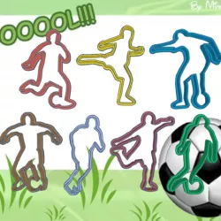 SOCCER PLAYERS FOOTBALL KIT X7 COOKIE CUTTER