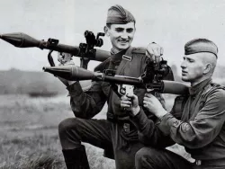 Soviet style grenade man