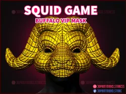 Squid Game Mask - Squid Game Buffalo Vip Mask for Cosplay