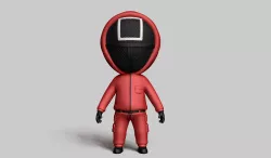 Squid Game Soldier Mask Square
